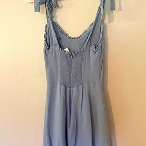 Baby blue reformation Christine mini dress.